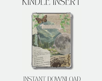 Fantasy Kindle Insert | Pine & Snow Bookish Design | Digital Download