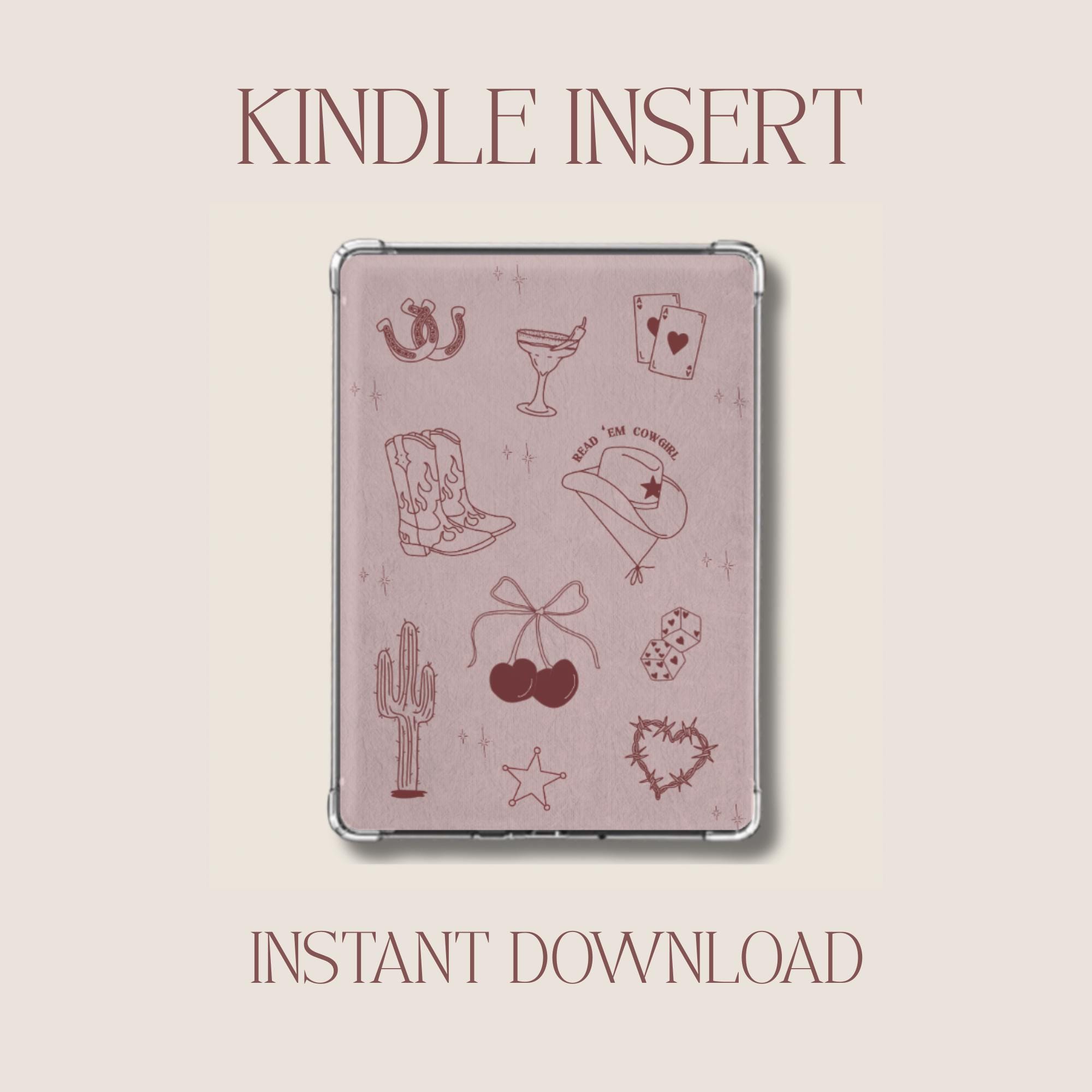 Coastal Cowgirl Bookish Kindle Insert | Instant Digital Download ...