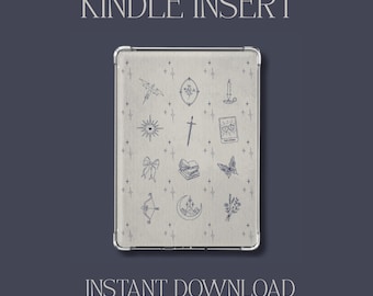 Inserto para Kindle inspirado en la fantasía / Romantasía celestial / Descarga digital instantánea / Fondo imprimible para Kindle