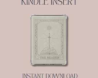 Inserto para Kindle inspirado en el Tarot del Lector / Descarga digital instantánea / Fondo imprimible para Kindle