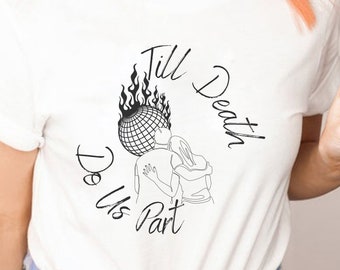Camisetas a juego para parejas, Hasta que la muerte nos separe, Camiseta de esposa y esposo, Esposa, Esposo, Acepto, Camiseta de votos, Camiseta de luna de miel, Camisetas de boda, Amor
