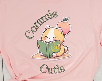 Camiseta Commie Cutie, camiseta socialista, camiseta comunista, camiseta de izquierda radical, camiseta de izquierda, anticapitalismo, camiseta para mujeres, camiseta para hombres
