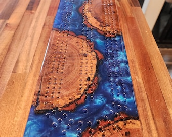 Kundengerechtes Plätzchen/Epoxy Cribbage Bretter aus Eiche
