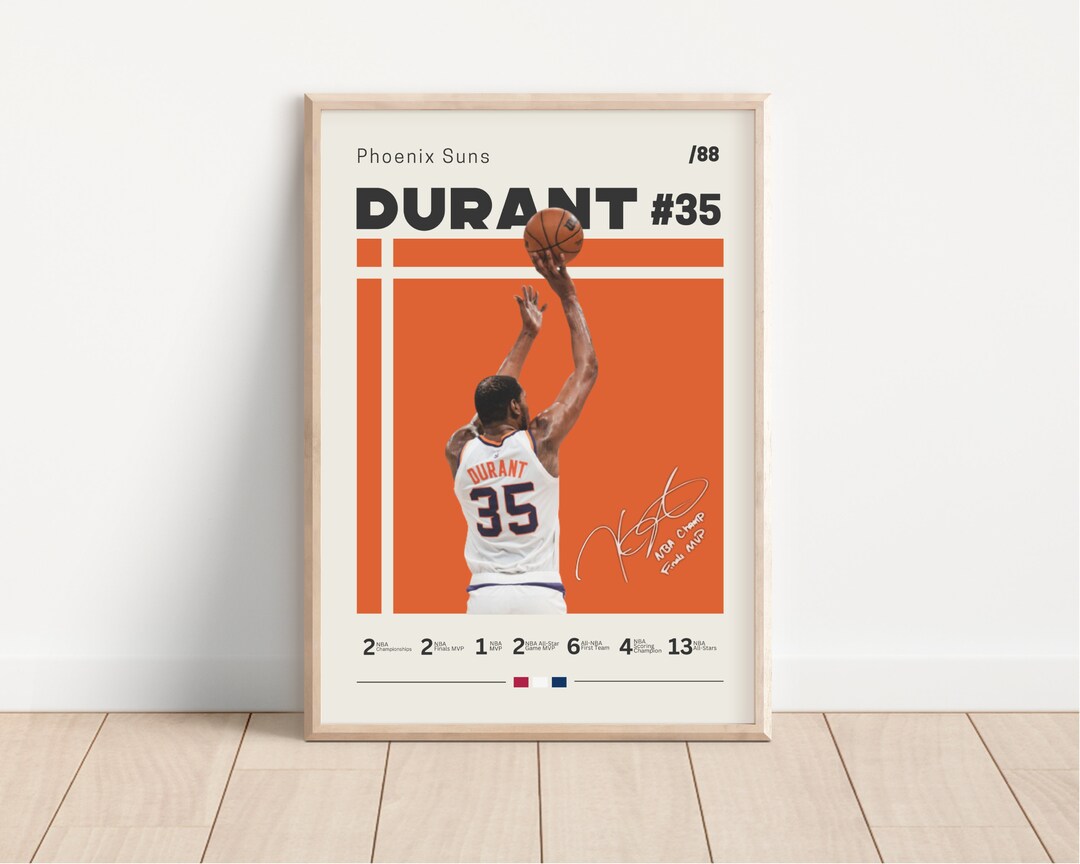 Kevin Durant Poster, Phoenix Suns, NBA Fans, NBA Poster, Basketball