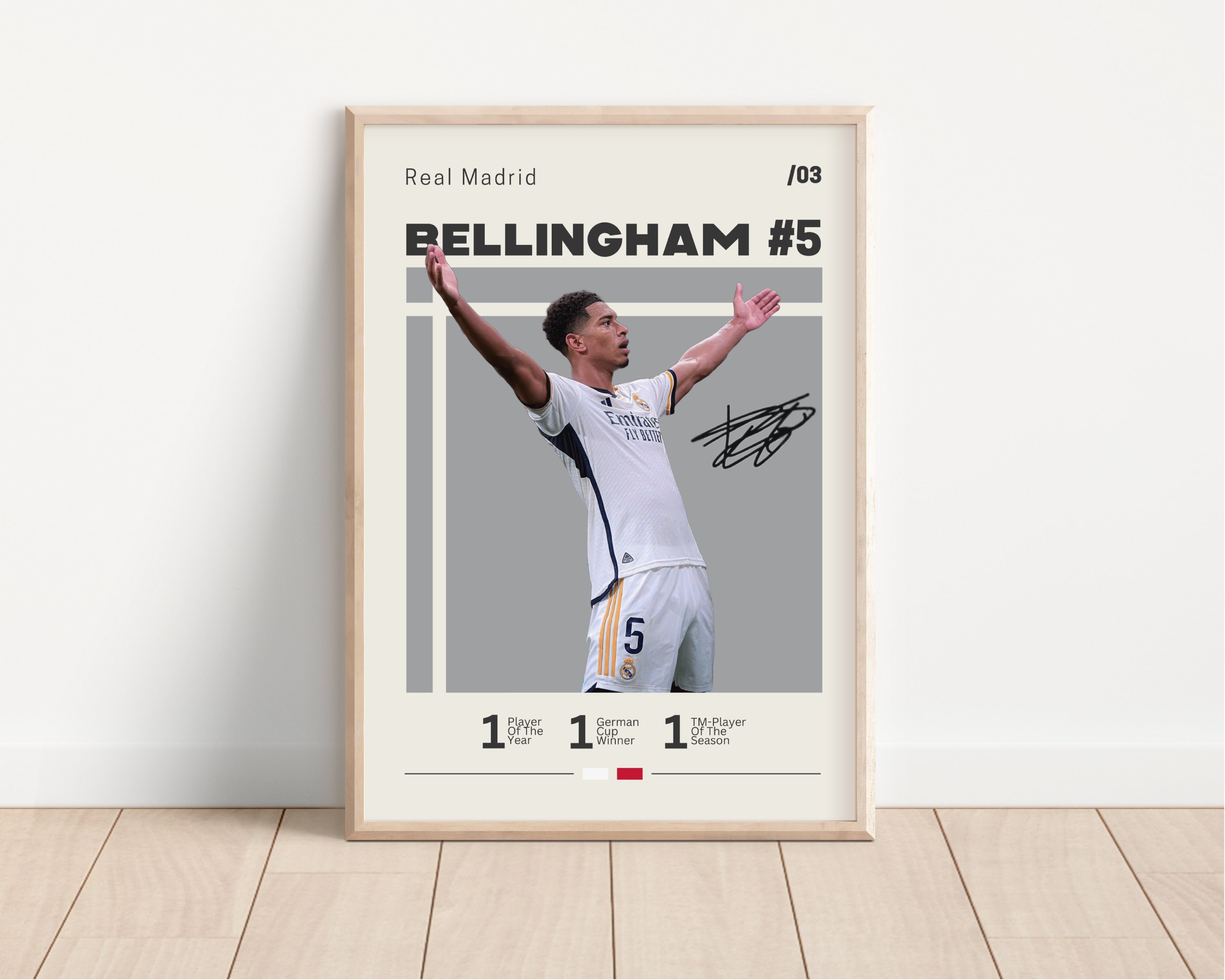 Jude Bellingham Real Madrid - Football Poster - A5/A4/A3/A2/A1/A0