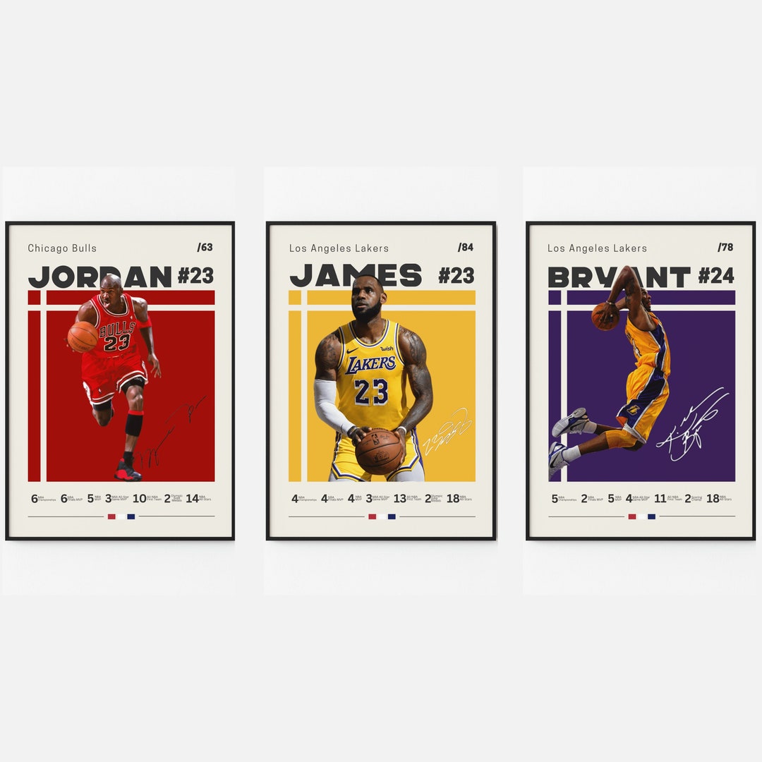 michael jordan kobe bryant lebron james poster