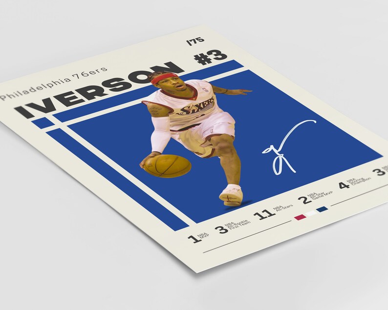 Allen Iverson Poster, Philadelphia 76ers, NBA Fans, NBA Poster