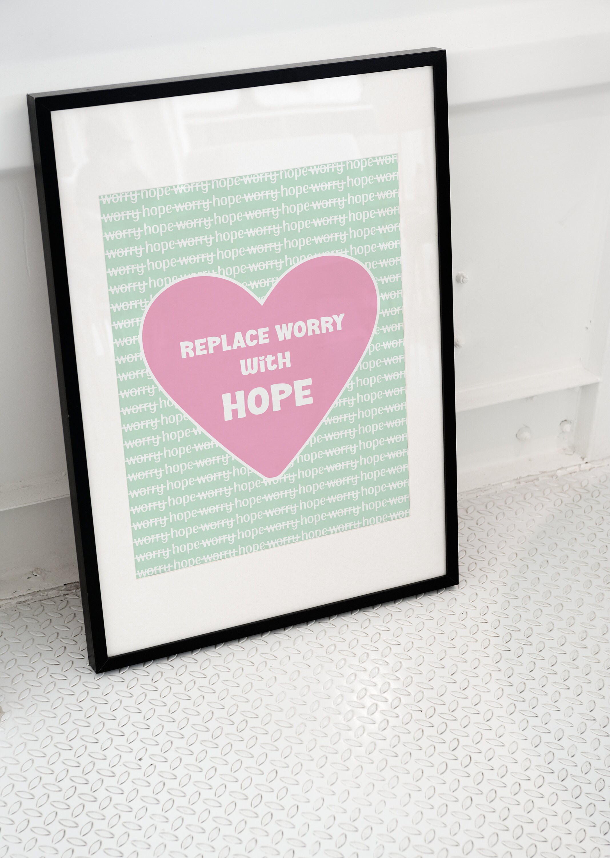 Replace Worry With Hope, Printable and Editable Poster, PNG-SVG-EPS - Etsy
