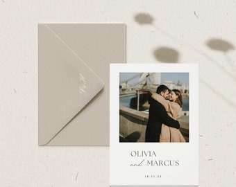 Photo Wedding Invitation Template | Minimalist Invite (Digital Download)