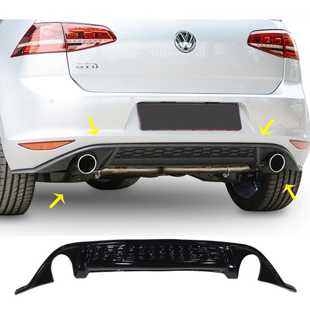 For VW Golf 7 GTI Rear Diffuser Diffusor Spoiler Body Kit Etsy