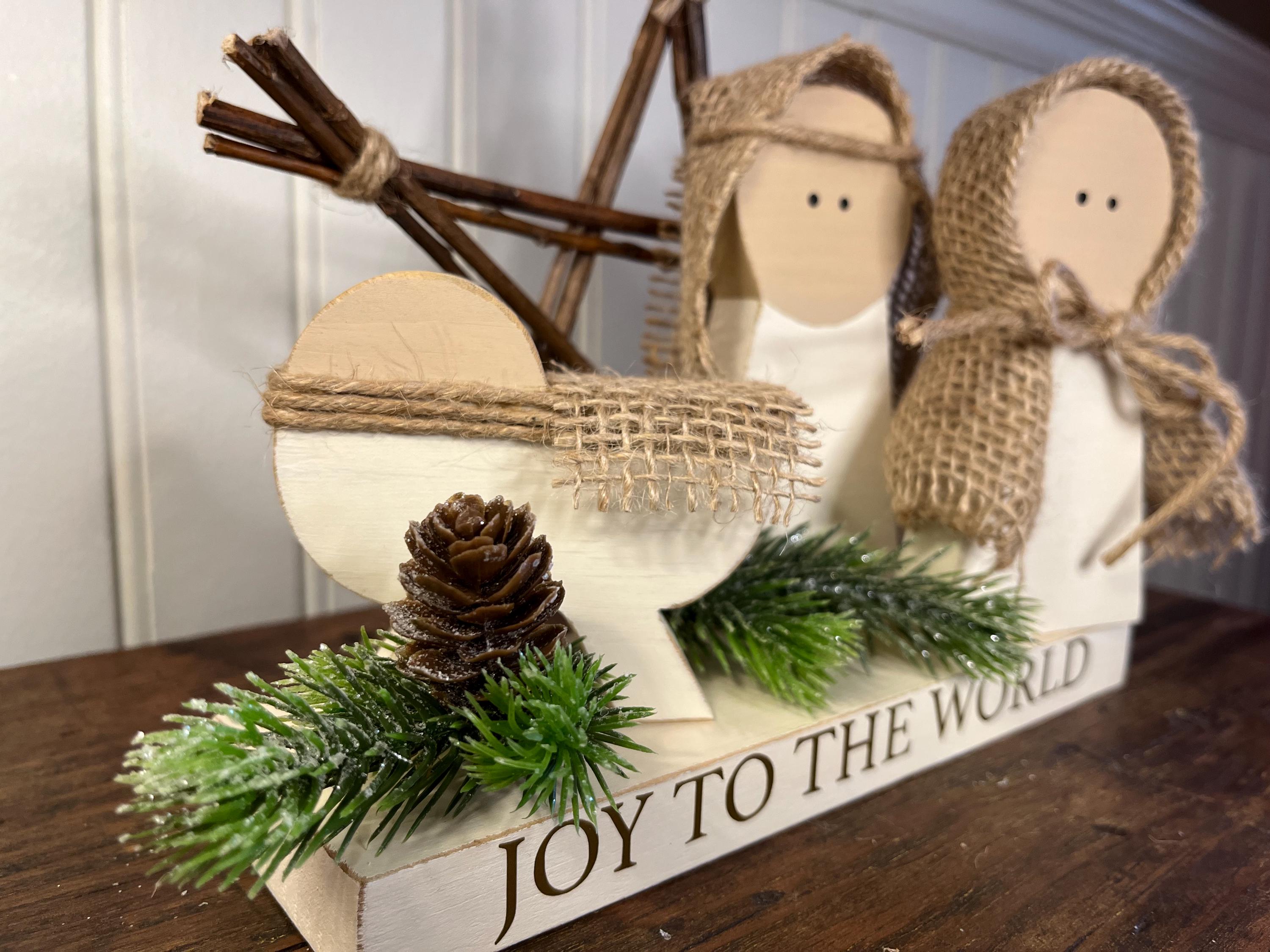 Rustic Teak Carved Nativity Set by Artisan Living ALX100