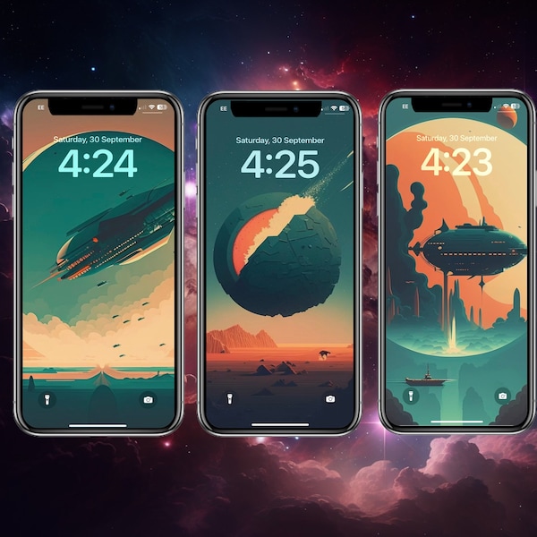 Spaceship Wallpaper - Etsy