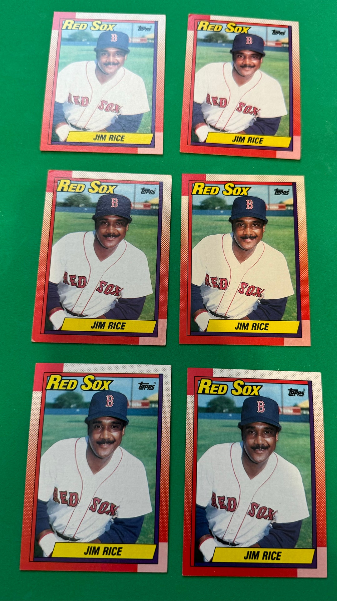 6 Jim Rice 1990 Topps Baseball Cards - Etsy