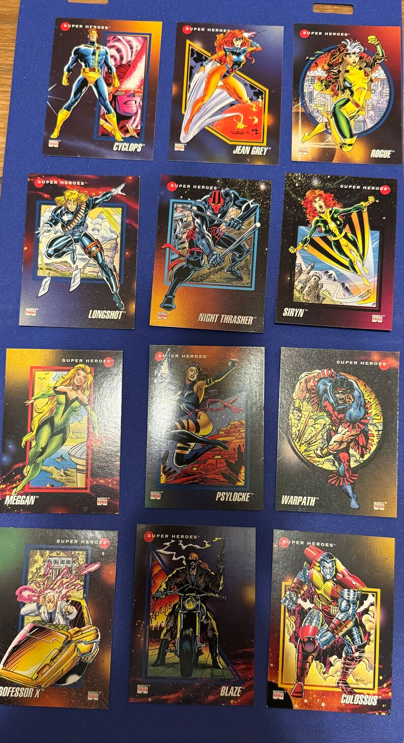 12 Marvel Trading Cards 1992 Impel. Etsy