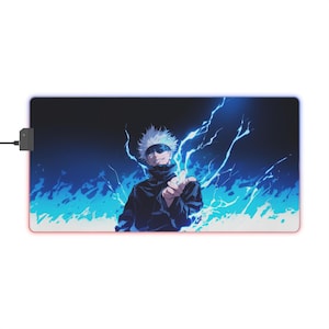Gojo Jujutsu Kaisen Mouse Pad: Anime RGB Gaming Desk Mat