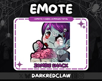Zombie Snack | Static Halloween Emote for Streamers, Twitch and Discord (Digital Download)