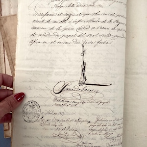 Antike erste Hälfte des 19.Jahrhunderts Kalligraphie Notar Dokumente. Handschriftliche Handschrift Akt. Einzigartige Ephemera-Sammlung. handgeschriebenen Einbänden