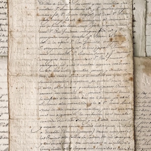 Antike Kalligraphie-Notardokumente des 19.Jh. Handschriftliche Manuskriptakte auf beiden Seiten - Einzigartige Ephemera-Sammlung. 1 oder 2 Seiten