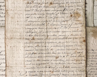 Antique 19th Century Calligraphy Notary Documents - Handwritten Manuscript Acts on Both Sides - Unique Ephemera Collection. 1 or 2 pages
