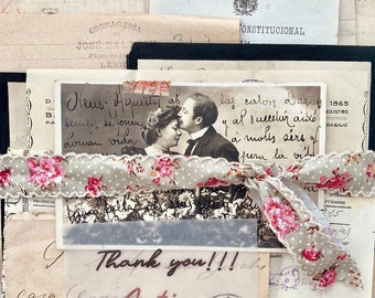 Raccolta di vecchi diari di carta riciclata. Kit di registri, fatture, ricevute, buste, lettere scritte a mano, cartoline, etichette, titoli, atti legali.