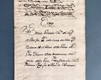 Antico manoscritto spagnolo del 1775, documento legale scritto a mano con sigillo reale, cimelio calligrafico del XVIII secolo.