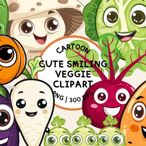 Słodkie uśmiechnięte warzywa z kreskówek Clipart, słodkie warzywa uśmiechnięte PNG, uśmiechnięte warzywa PNG, kreskówka Clipart