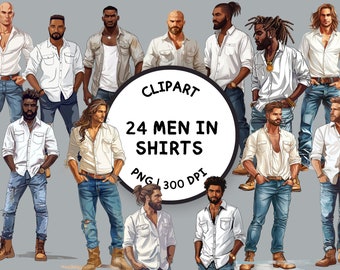 Men in shirts Clipart, Male Clipart, Man PNG