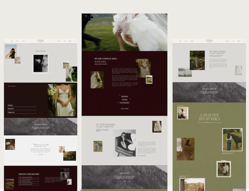 Sitio web Showit para fotógrafos, plantilla de sitio web Showit para fotógrafos de bodas, sitio web de fotógrafo Showit, sitio web de fotógrafo imagen 2