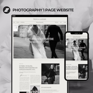 Showit Sales Page Template for Photographers, Website Landing Page Wedding Photography, Single Page Website, Affordable Sales Page Showit