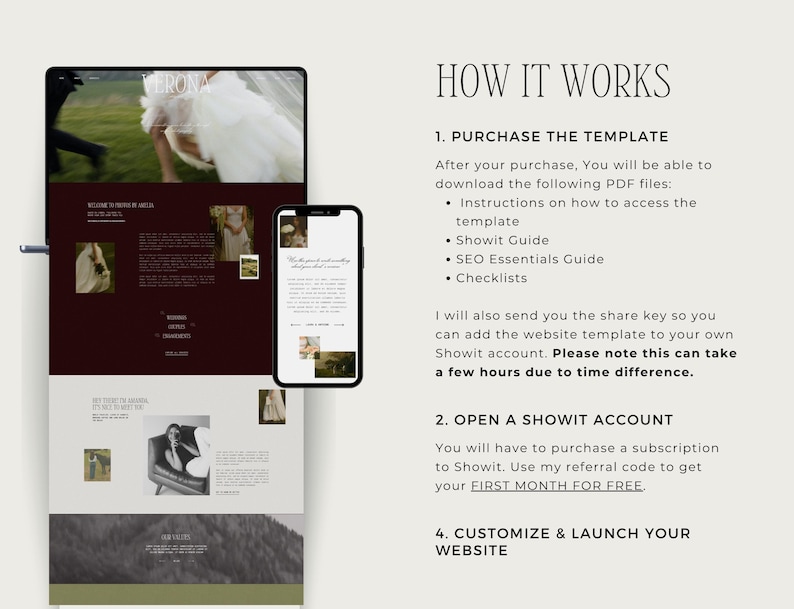 Sitio web Showit para fotógrafos, plantilla de sitio web Showit para fotógrafos de bodas, sitio web de fotógrafo Showit, sitio web de fotógrafo imagen 5