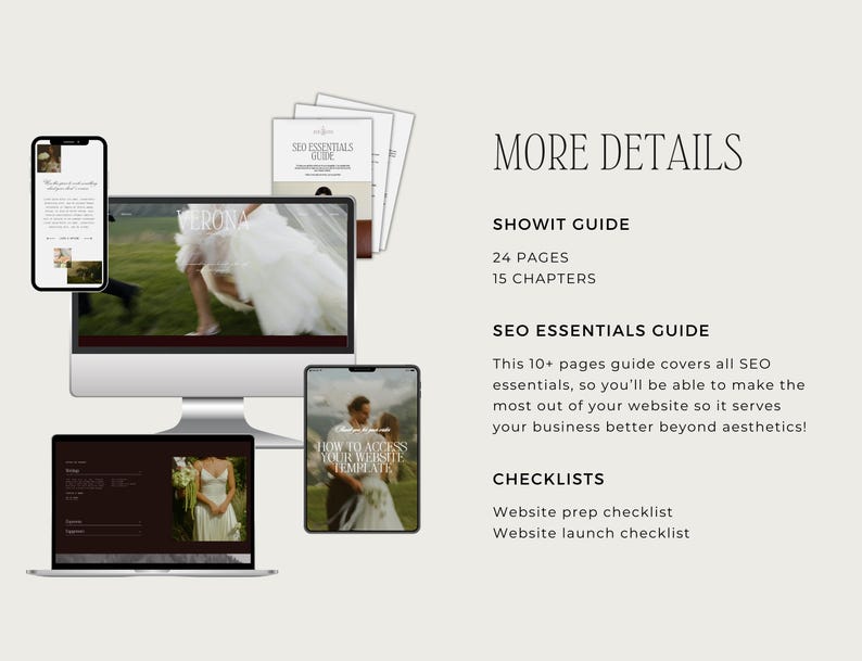 Sitio web Showit para fotógrafos, plantilla de sitio web Showit para fotógrafos de bodas, sitio web de fotógrafo Showit, sitio web de fotógrafo imagen 4