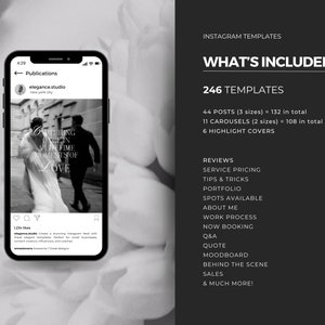 Bundle-Angebot, Showit Website-Vorlagen für Fotografen, Passender Preisführer, Kundenbuch, Instagram-Vorlagen, Social-Media-Bundle Bild 8