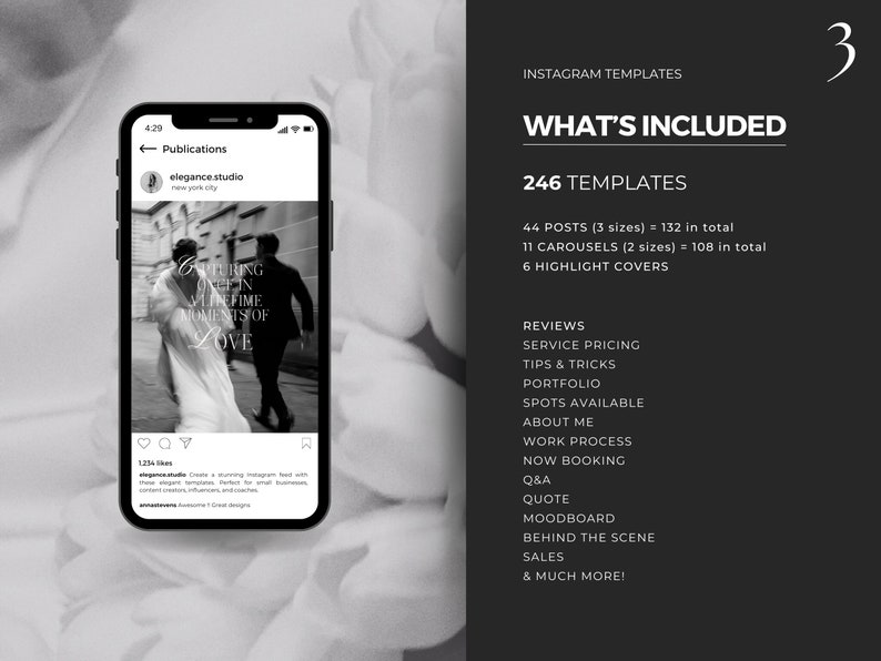 Bundle-Angebot, Showit Website-Vorlagen für Fotografen, Passender Preisführer, Kundenbuch, Instagram-Vorlagen, Social-Media-Bundle Bild 8