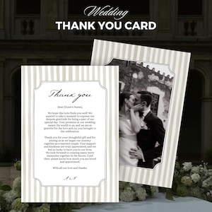 Modelo de cartão de agradecimento de casamento, cartão de agradecimento com foto de casamento, cartão de agradecimento com foto de casamento em aquarela, cartão de agradecimento com aquarela de casamento