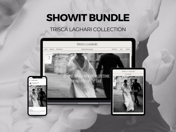 Bundle offer, Showit Website Templates for Photographer, Matching Pricing Guide, Client Book, Instagram Templates, Social Media Bundle