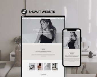 Elegance Showit Website Template for small businesses photographer life coach and social media manager aesthetic webdesign modern minimalist