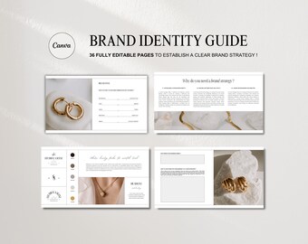 Brand Identity Guide: Create Unique Branding Guidelines with Customizable Canva Template - Brandbook, Brand Strategy, Branding Usage Kit