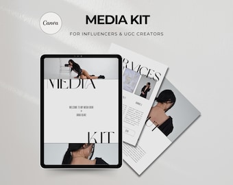 14 Page Social Media Manager’s Canva Media Kit and Portfolio for Influencer, blogger and content creators for Tiktok, instagram and facebook