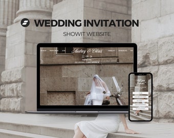 Modern Minimalist Wedding Invitation Website Template, Website Invitation, Wedding Website Rsvp, Save The Date Rsvp Wedding Digital Invite