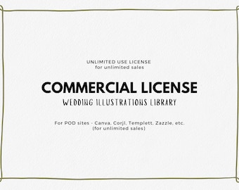 Commercial License for the Wedding Illustrations Library