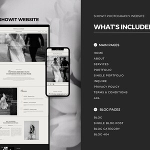 Bundle-Angebot, Showit Website-Vorlagen für Fotografen, Passender Preisführer, Kundenbuch, Instagram-Vorlagen, Social-Media-Bundle Bild 2
