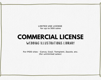 Commercial License for the Wedding Illustrations Library