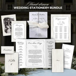 Pacchetto di inviti per matrimonio, Pacchetto di inviti per matrimonio con acquerello, Modelli di pacchetti, Pacchetto di matrimonio minimalista, Pacchetto di inviti per matrimonio personalizzati