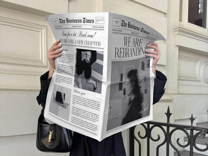 Custom Newspaper Template for Branding Photoshoot, Business Newspaper ...