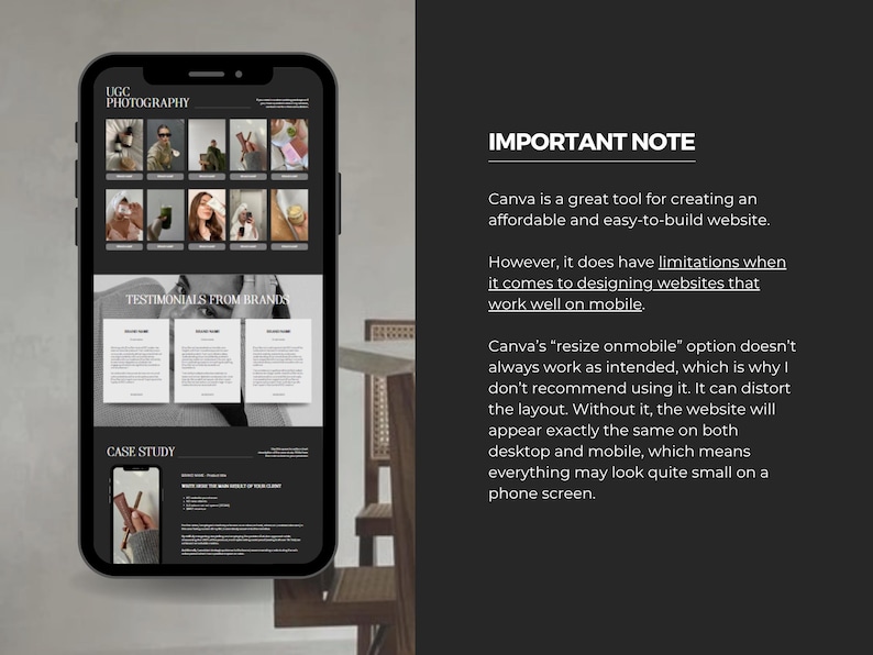 UGC Website Template, Ugc Portfolio Template, Ugc Canva Template, Ugc Website Canva, Canva Website Template for Ugc Creator, Ugc Template image 6