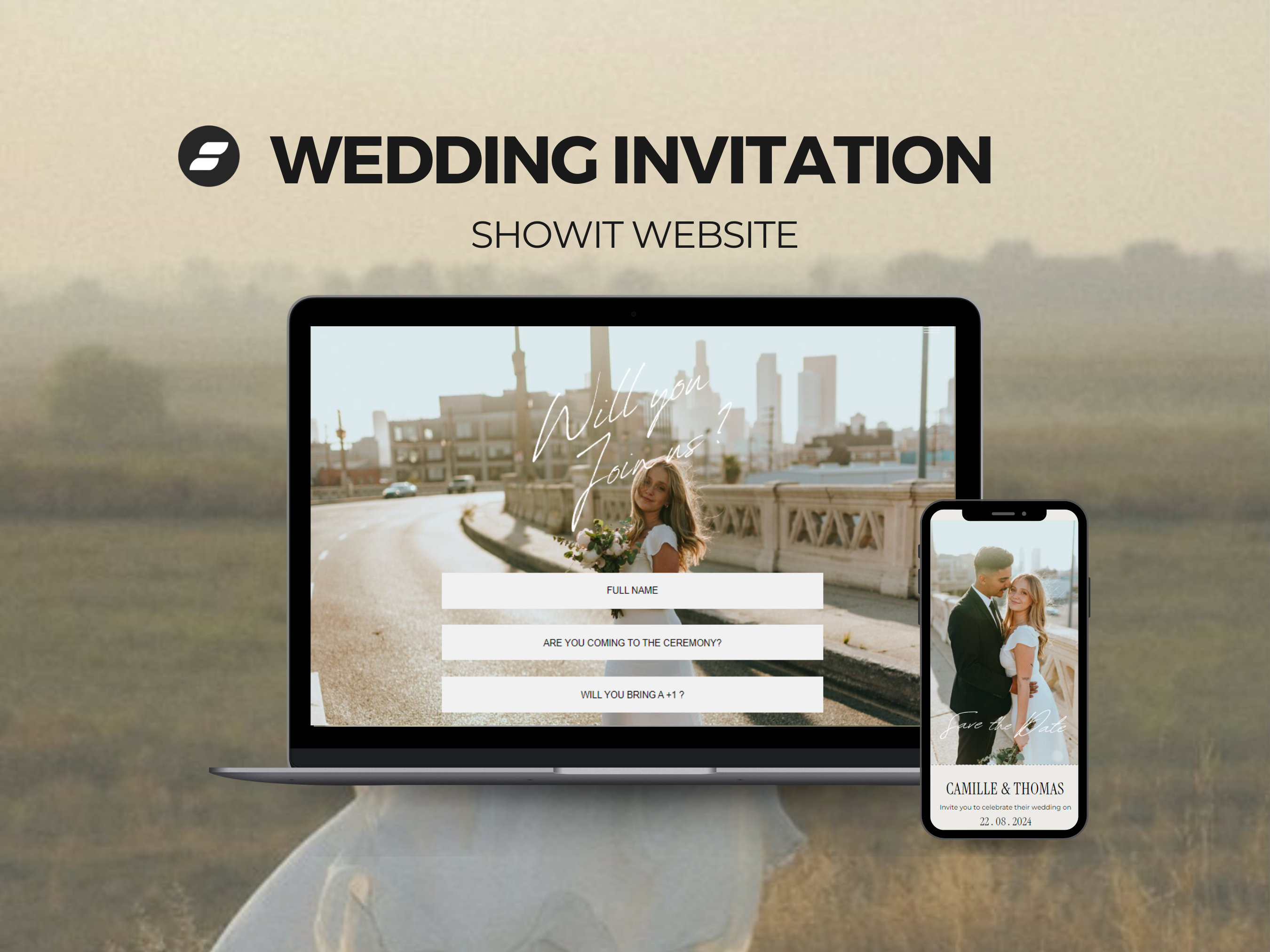 Modern Minimalist Wedding Invitation Website Template, Website ...