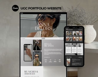 UGC Website Template, Ugc Portfolio Template, Ugc Canva Template, Ugc Website Canva, Canva Website Template for Ugc Creator, Ugc Template