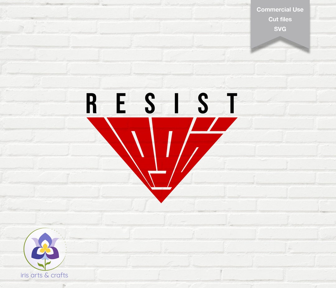 Resist With Red Triangle SVG, Cut File, T-shirt Design, Cricut File ...