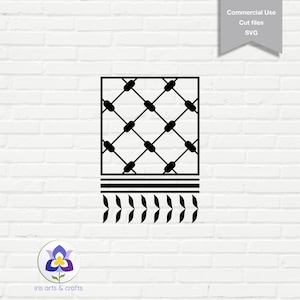 Palestinian Keffiyeh SVG, Cut file, T-shirt Design, Cricut File, one color simple project, Vector File, Instant Download, فلسطين, SVG, كوفية