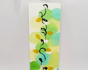 Watercolor Bookmark -Bright lights with protector, Handmade | Watercolor Gift, Book Art, Cute Bookmark, Gift for Booklovers